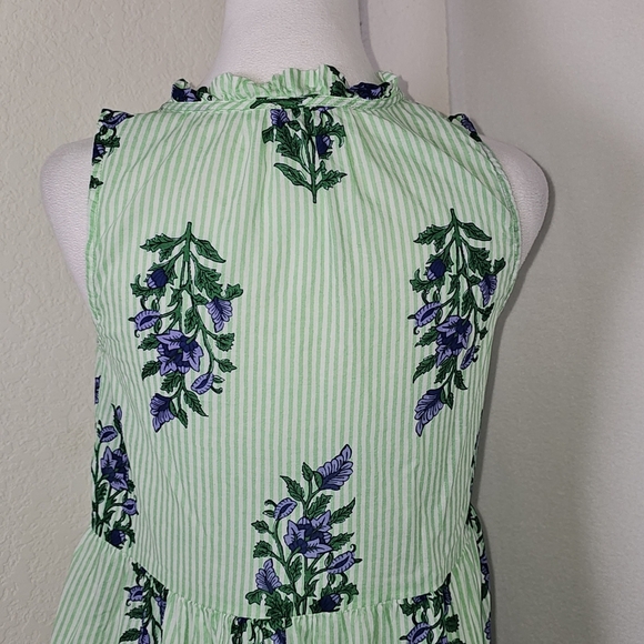 J Crew Floral/ Striped Mini Sz XXS Womens Mini Dress Beach Casual Resort Holiday - Picture 8 of 15